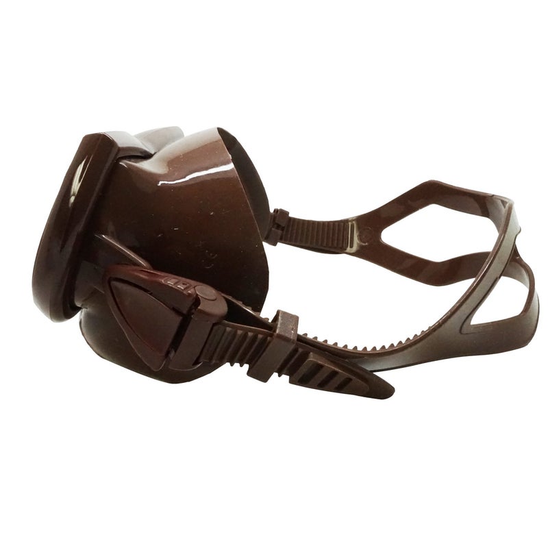 Palantic Low Volume Freediving Mask Brown Silicone Diving Mask for Spearfishing, Scuba Snorkel and Underwater Exploration, Comfortable Fit and Clear Vision Gear for Adult Divers - Image 2